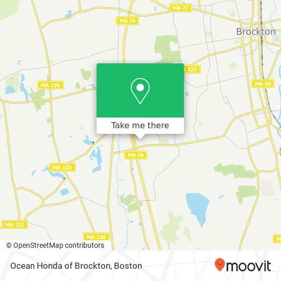 Mapa de Ocean Honda of Brockton