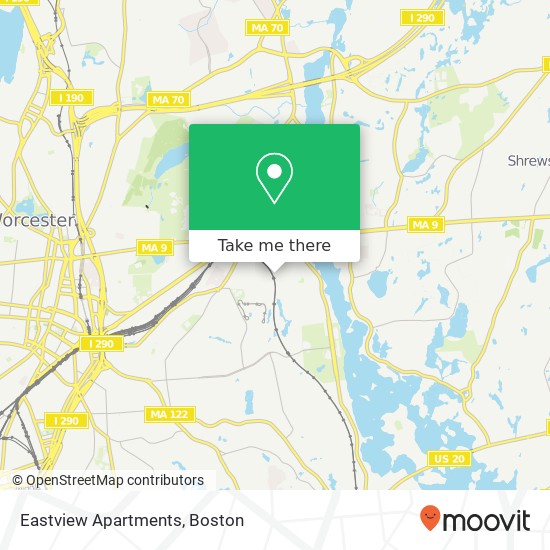 Mapa de Eastview Apartments