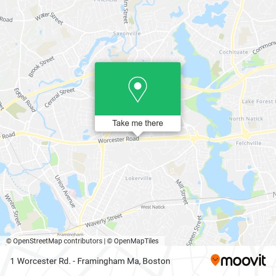 1 Worcester Rd. - Framingham Ma map