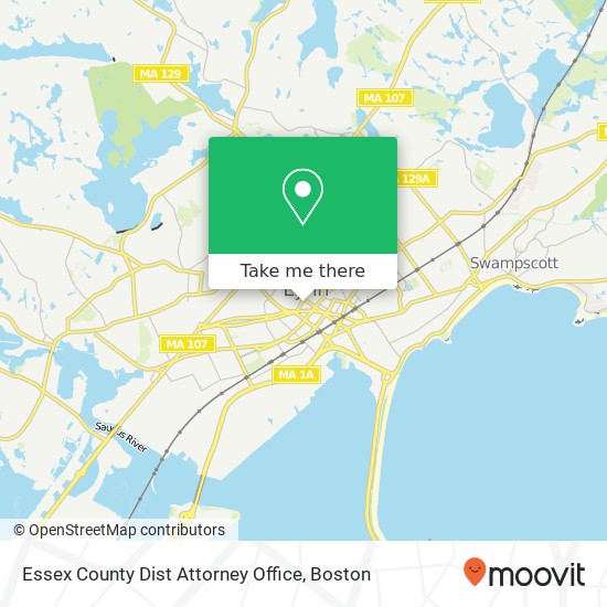 Mapa de Essex County Dist Attorney Office