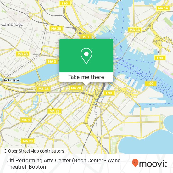 Citi Performing Arts Center (Boch Center - Wang Theatre) map