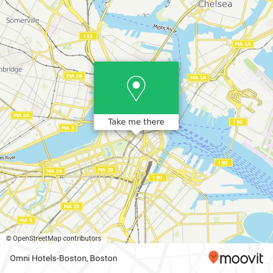 Mapa de Omni Hotels-Boston