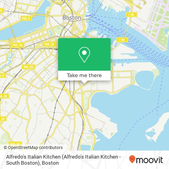 Mapa de Alfredo's Italian Kitchen (Alfredo's Italian Kitchen - South Boston)