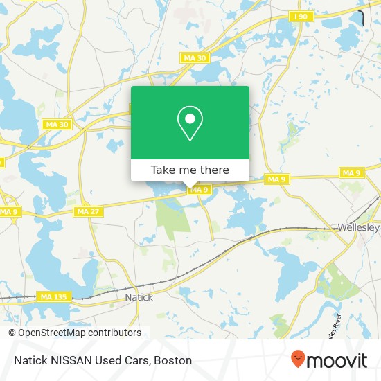 Mapa de Natick NISSAN Used Cars