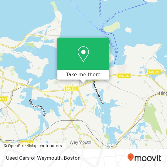 Mapa de Used Cars of Weymouth