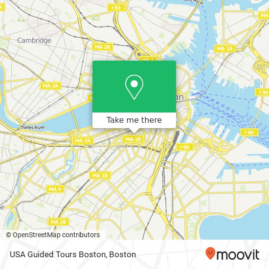 USA Guided Tours Boston map