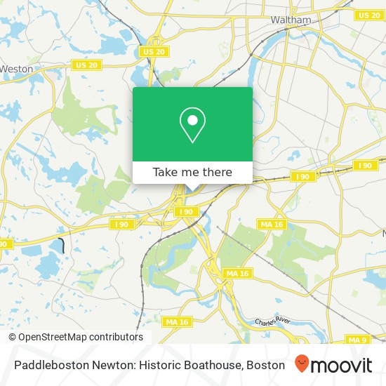 Paddleboston Newton: Historic Boathouse map