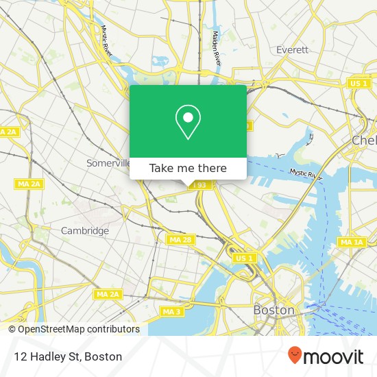 Mapa de 12 Hadley St