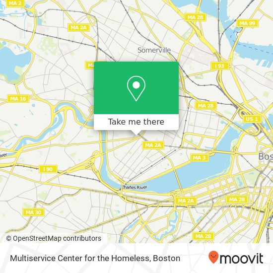 Multiservice Center for the Homeless map