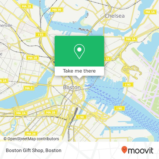 Mapa de Boston Gift Shop