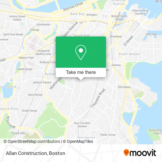 Allan Construction map