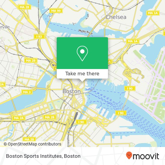 Boston Sports Institutes map