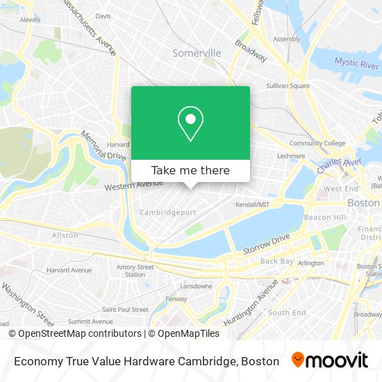 Economy True Value Hardware Cambridge map