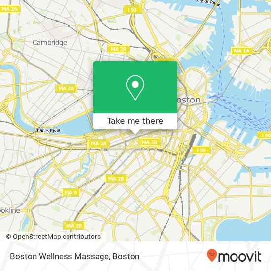 Boston Wellness Massage map