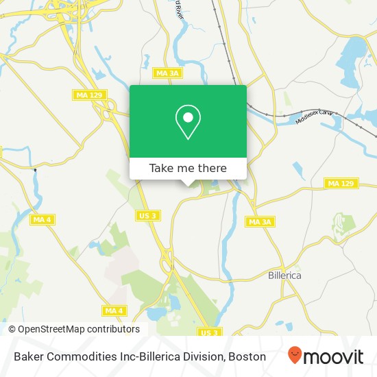 Mapa de Baker Commodities Inc-Billerica Division