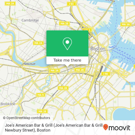 Joe's American Bar & Grill (Joe's American Bar & Grill Newbury Street) map
