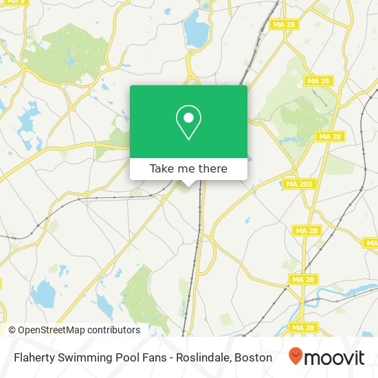 Flaherty Swimming Pool Fans - Roslindale map