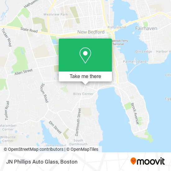 JN Phillips Auto Glass map