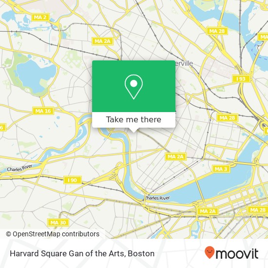 Mapa de Harvard Square Gan of the Arts