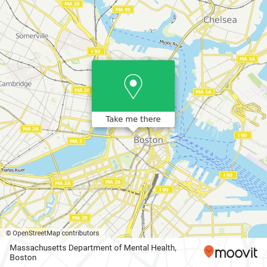 Mapa de Massachusetts Department of Mental Health
