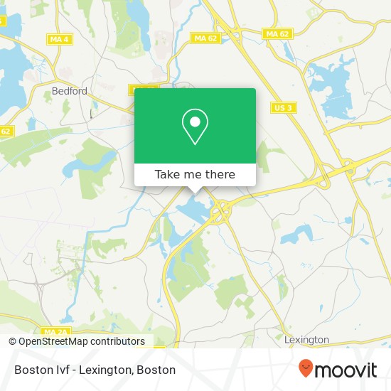 Mapa de Boston Ivf - Lexington