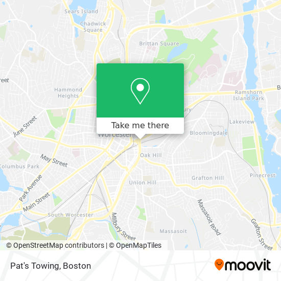 Pat's Towing map