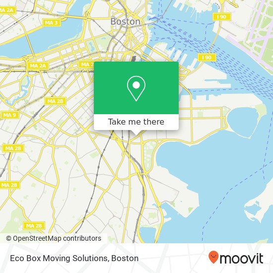 Eco Box Moving Solutions map