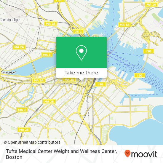 Tufts Medical Center Weight and Wellness Center map