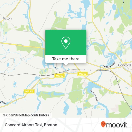 Concord Airport Taxi map