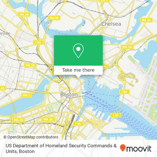 Mapa de US Department of Homeland Security Commands & Units