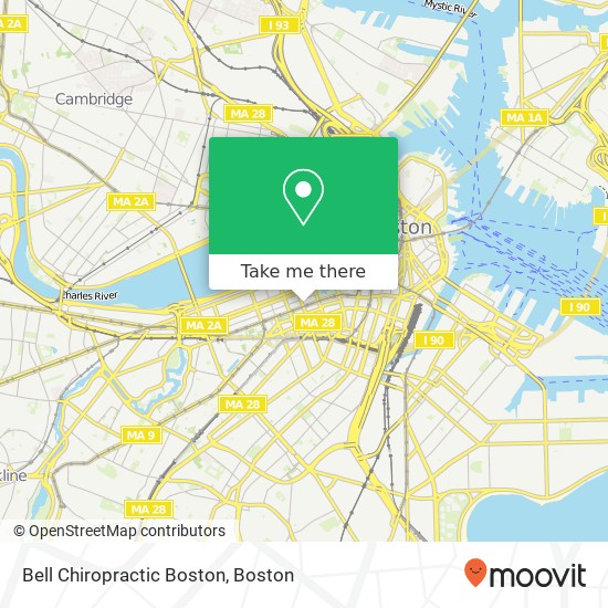 Mapa de Bell Chiropractic Boston