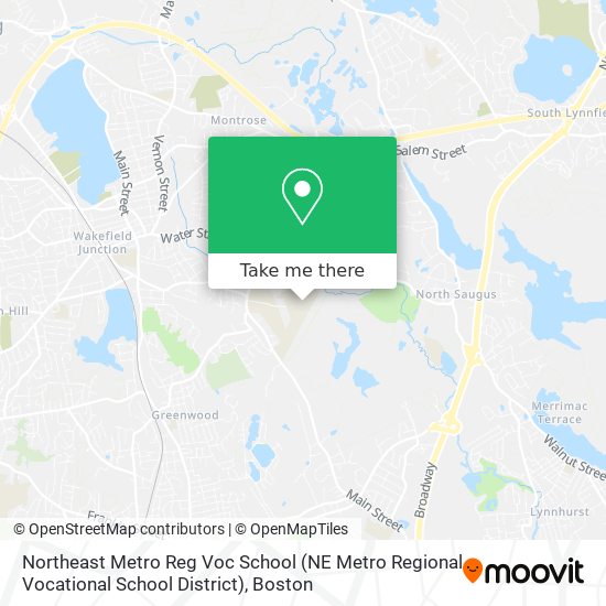 Mapa de Northeast Metro Reg Voc School (NE Metro Regional Vocational School District)