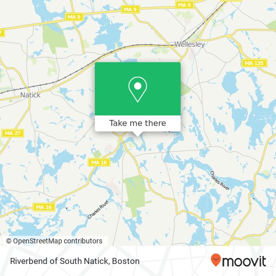 Mapa de Riverbend of South Natick