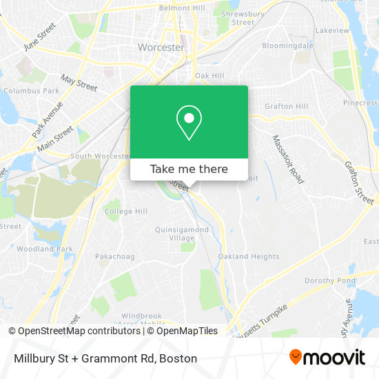 Millbury St + Grammont Rd map