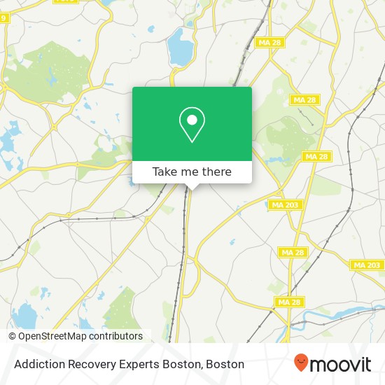 Mapa de Addiction Recovery Experts Boston