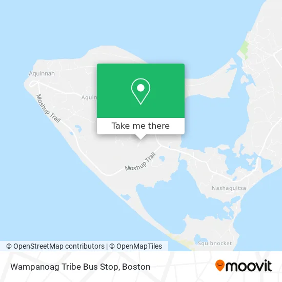 Wampanoag Tribe Bus Stop map