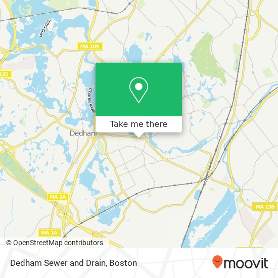 Mapa de Dedham Sewer and Drain