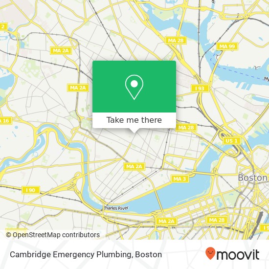 Mapa de Cambridge Emergency Plumbing