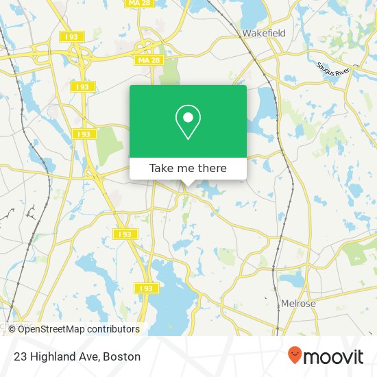 Mapa de 23 Highland Ave