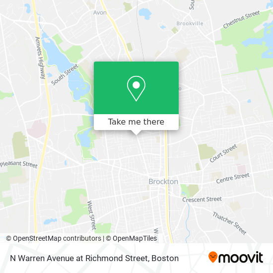 N Warren Avenue at Richmond Street map