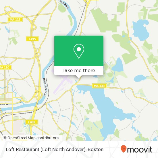 Mapa de Loft Restaurant (Loft North Andover)