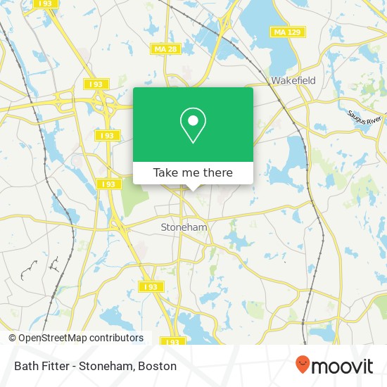 Mapa de Bath Fitter - Stoneham