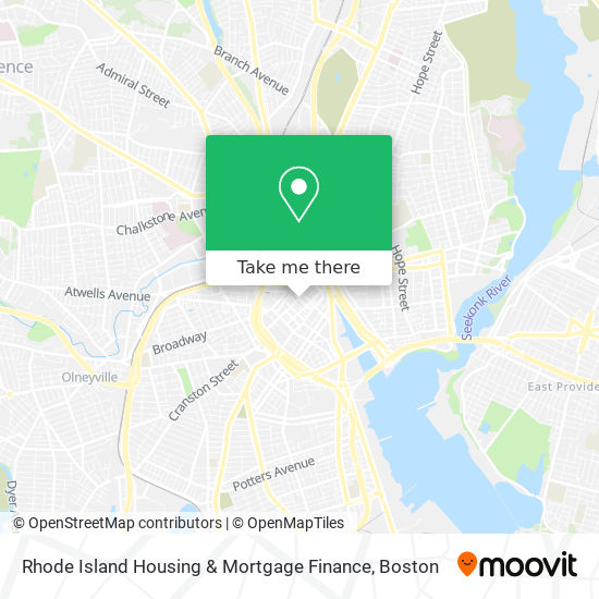 Mapa de Rhode Island Housing & Mortgage Finance