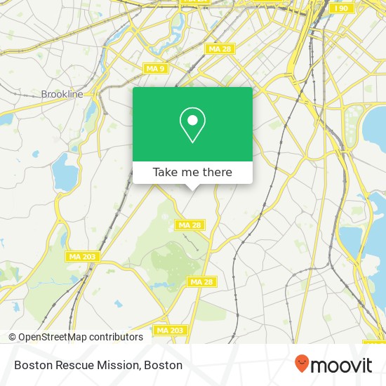 Mapa de Boston Rescue Mission