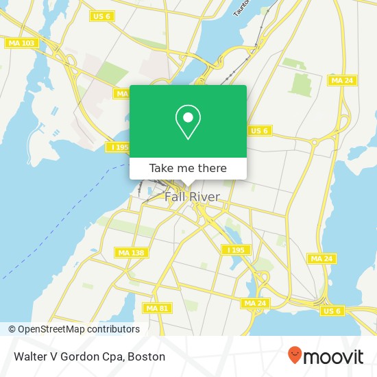 Walter V Gordon Cpa map