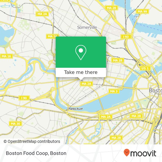 Mapa de Boston Food Coop