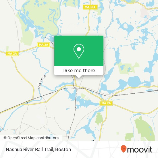 Mapa de Nashua River Rail Trail