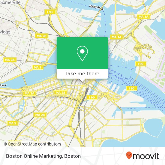 Mapa de Boston Online Marketing