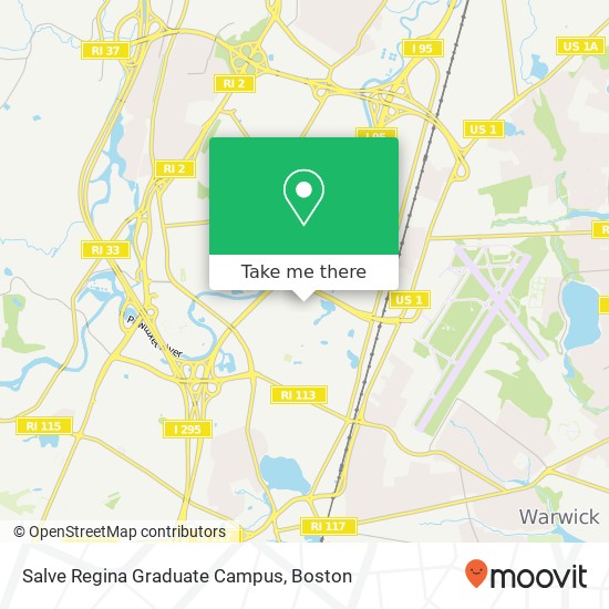 Mapa de Salve Regina Graduate Campus