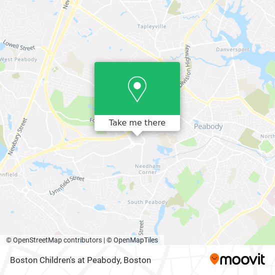 Boston Children's at Peabody map